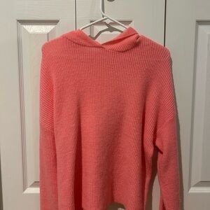 Pink Lily Cozy Pink Cowl Neck Sweater